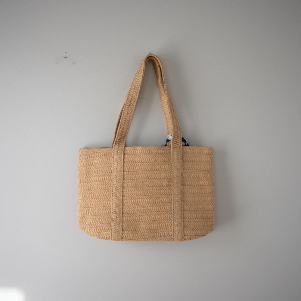 Draper James Straw Tote with Scarf - Picture 3 of 6